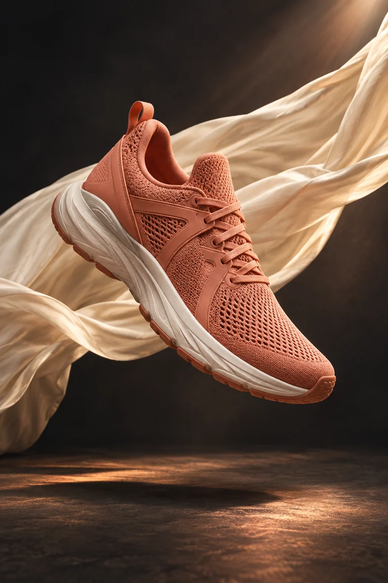 Concept cover: Bright sneakers captured in an energetic advertising composition